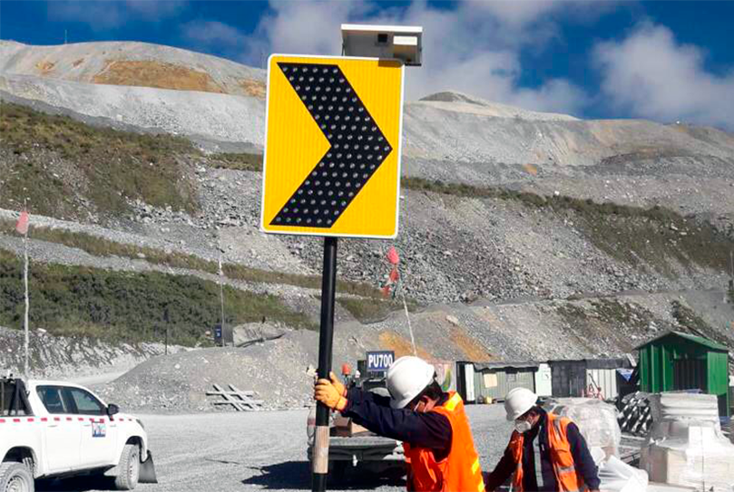 Señalización LED Solar Chevron LED